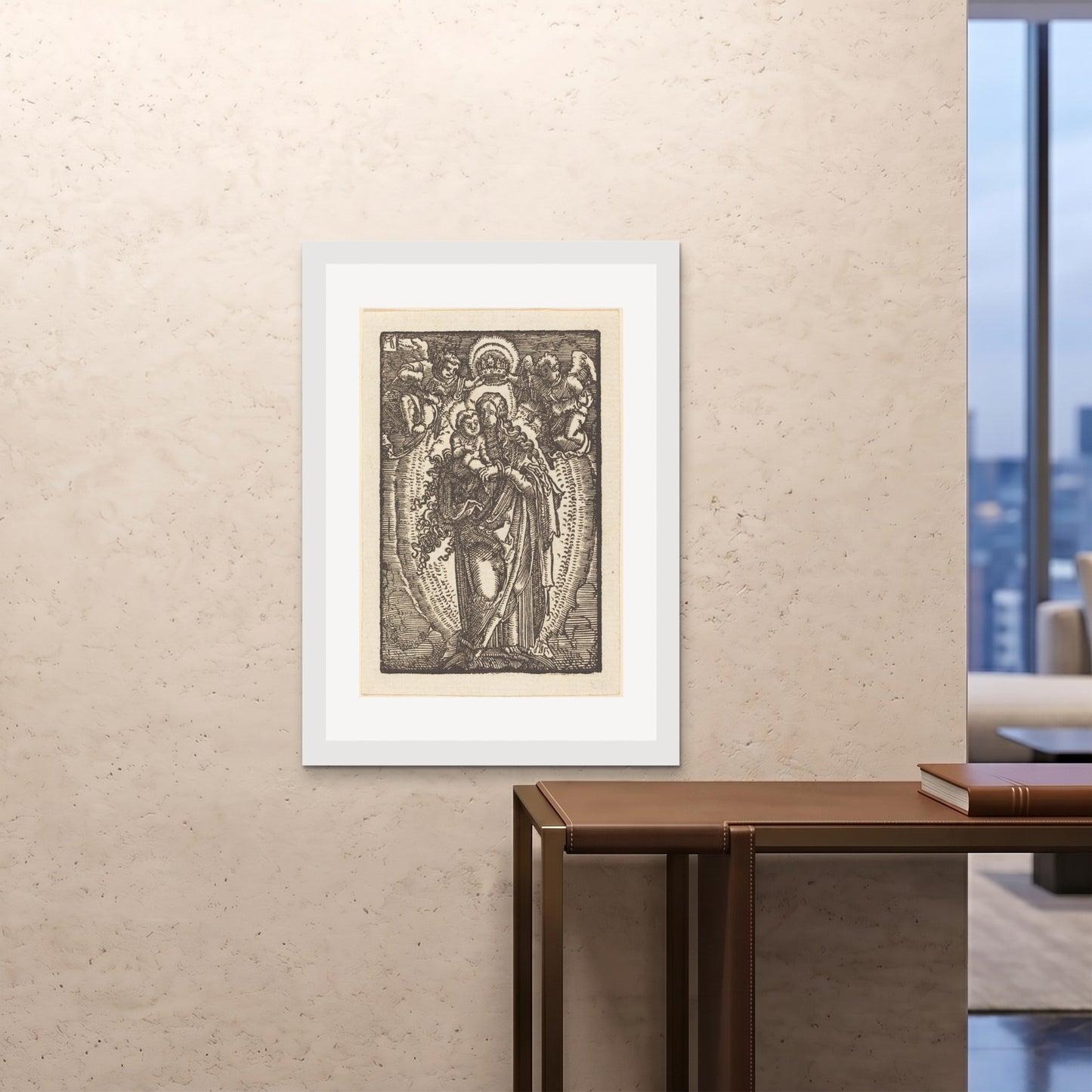 Orlonzo - FRAMED PRINT WHITE 28x4070x100cm ROOM
