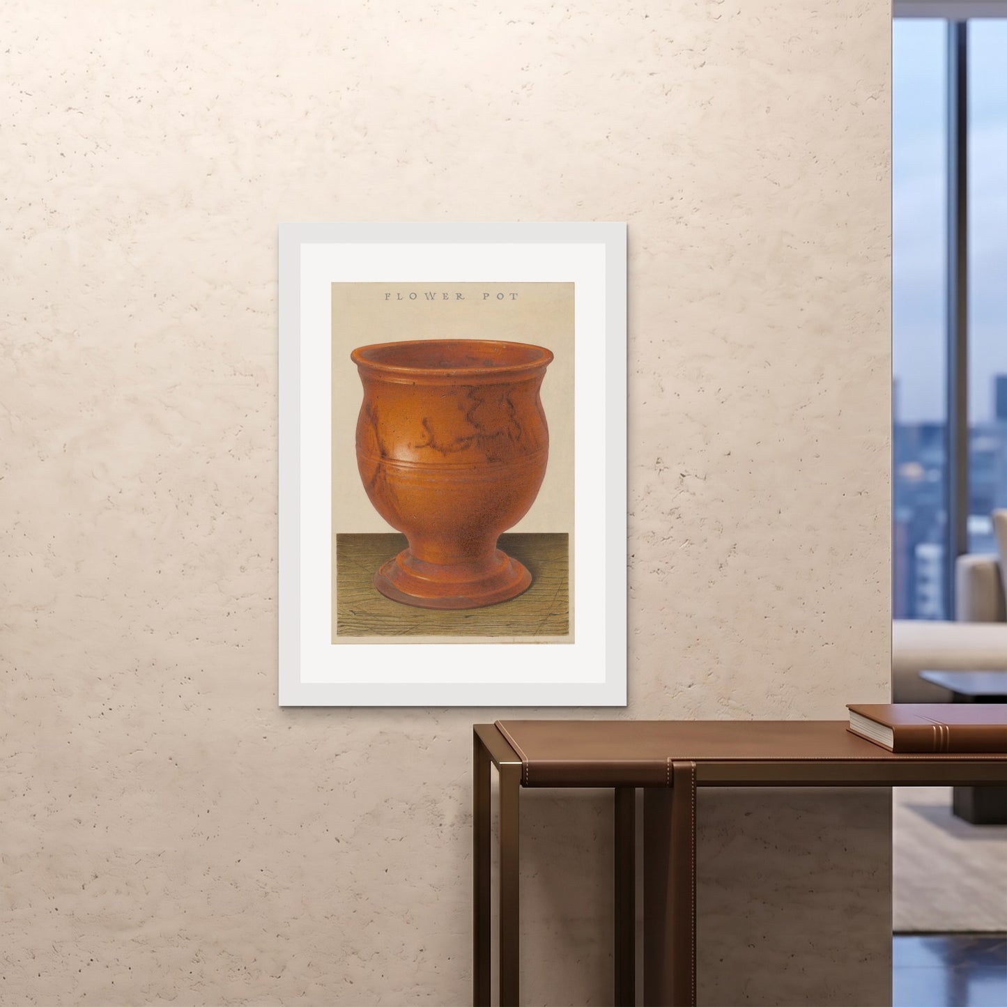 Orlonzo - FRAMED PRINT WHITE 28x4070x100cm ROOM
