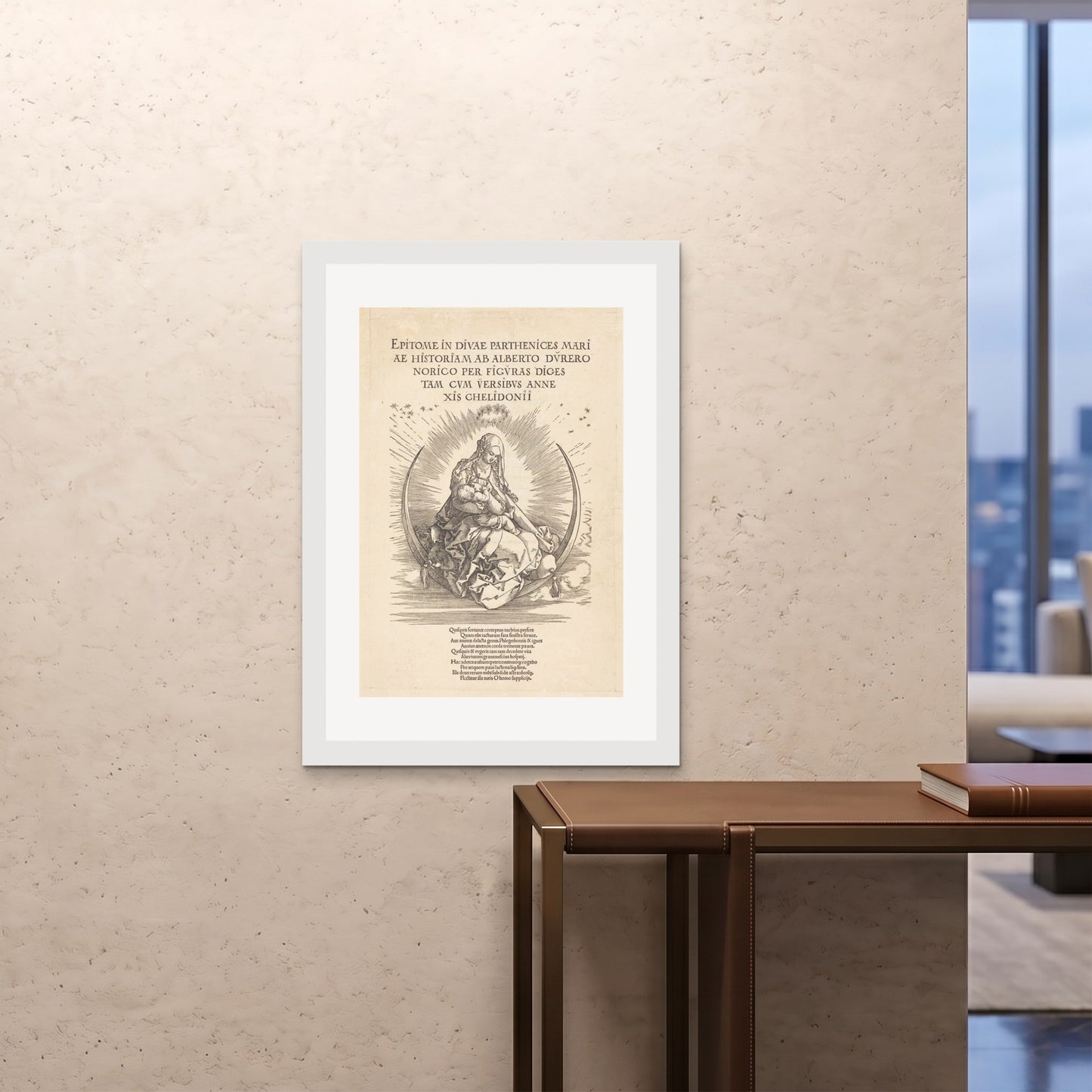 Orlonzo - FRAMED PRINT WHITE 28x4070x100cm ROOM