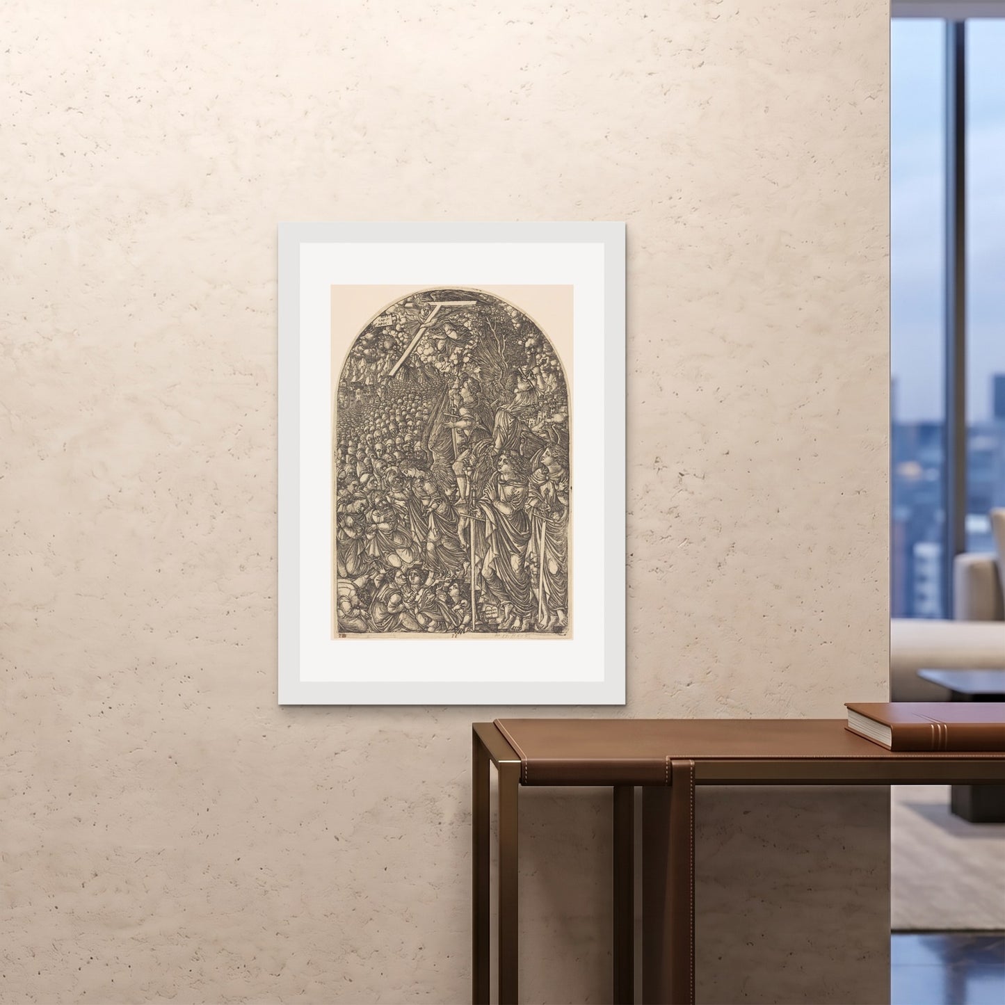 Orlonzo - FRAMED PRINT WHITE 28x4070x100cm ROOM