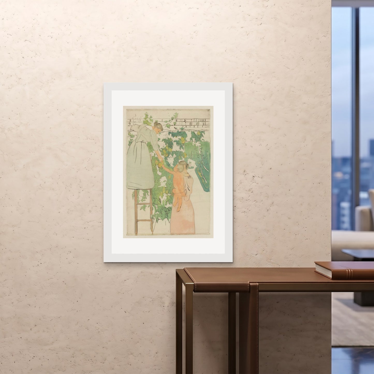 Orlonzo - FRAMED PRINT WHITE 28x4070x100cm ROOM