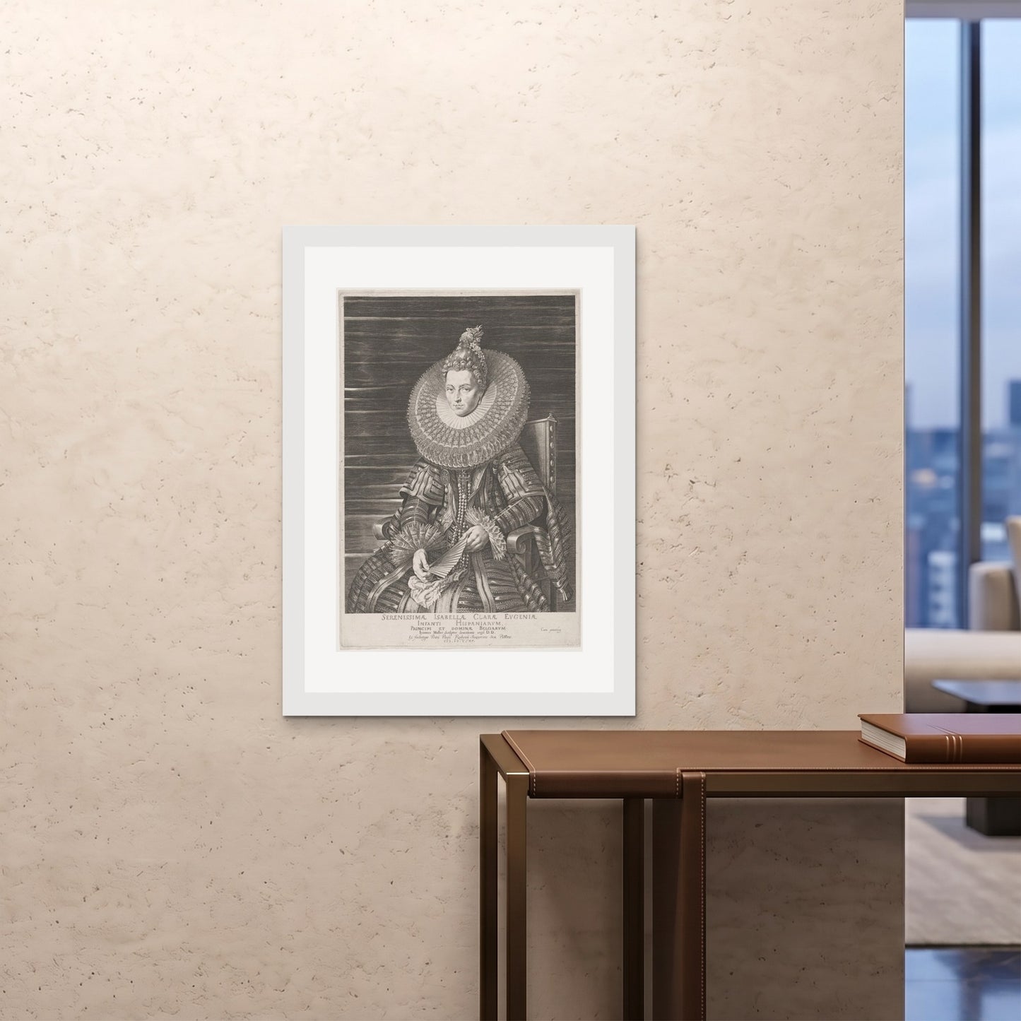 Orlonzo - FRAMED PRINT WHITE 28x4070x100cm ROOM