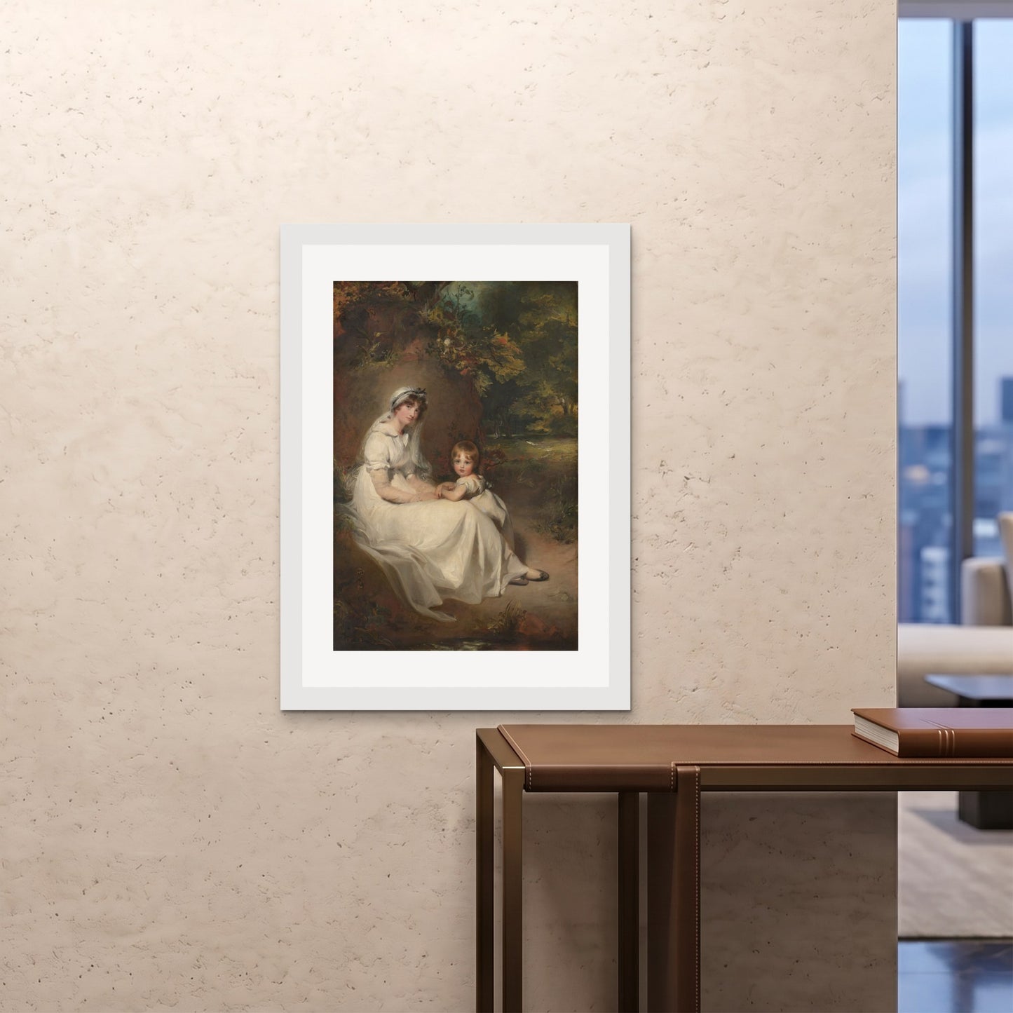 Orlonzo - FRAMED PRINT WHITE 28x4070x100cm ROOM