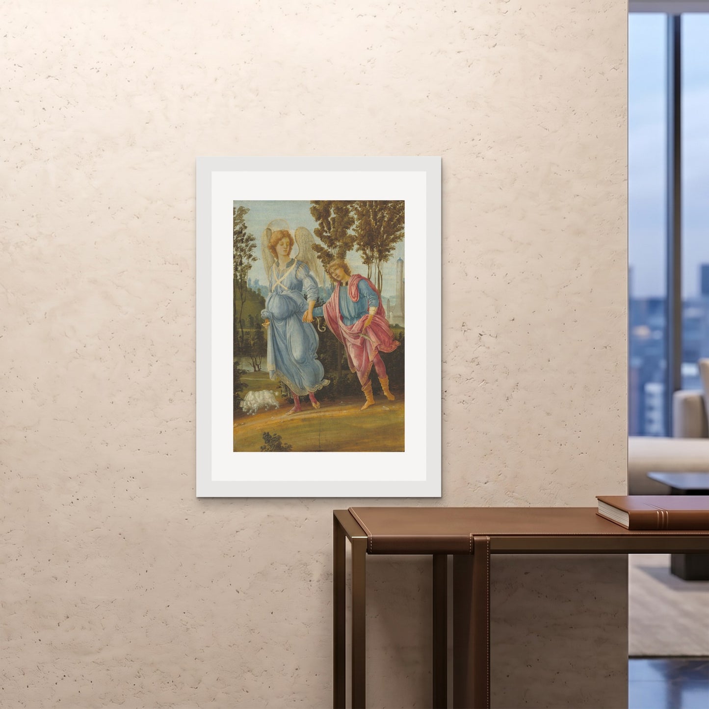 Orlonzo - FRAMED PRINT WHITE 28x4070x100cm ROOM