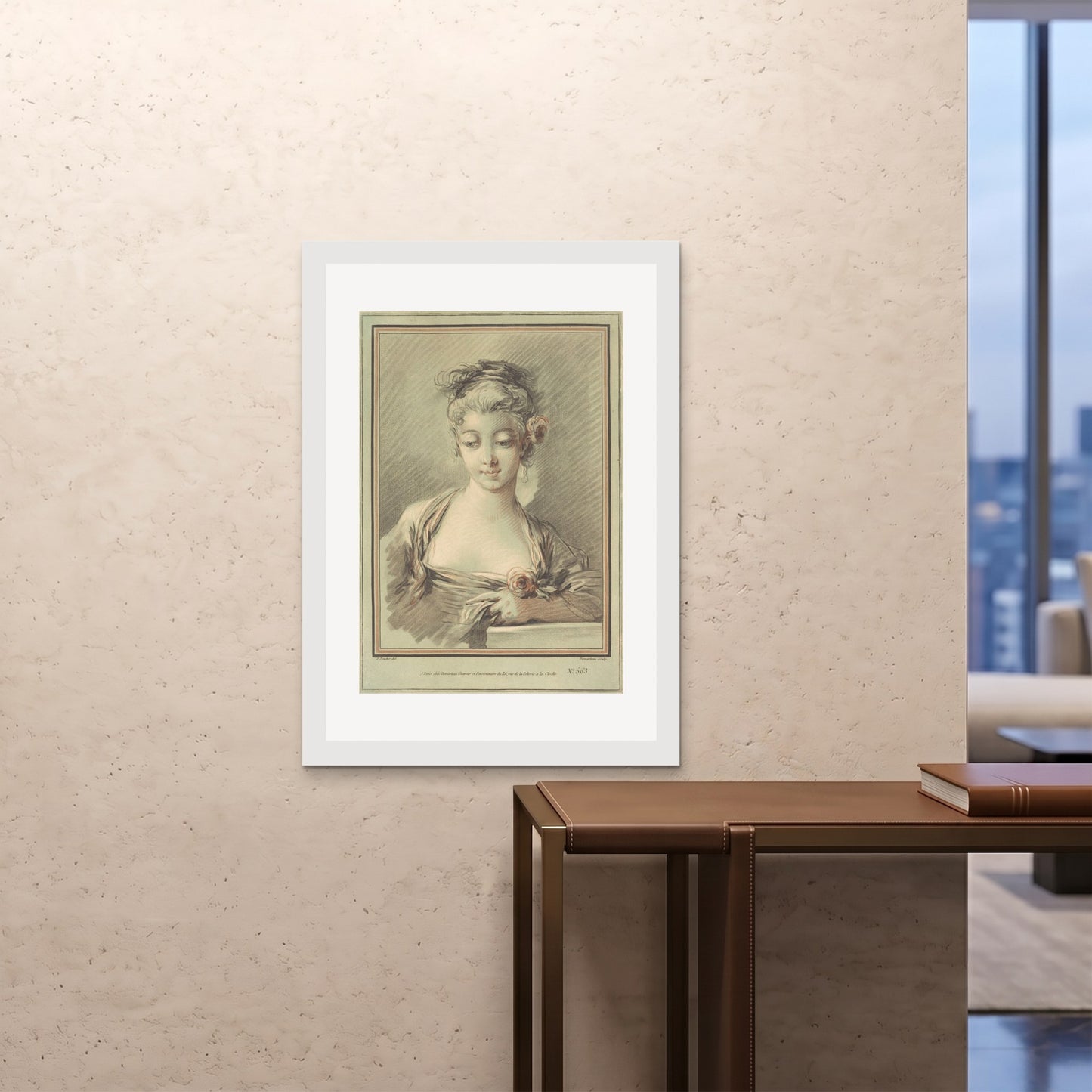 Orlonzo - FRAMED PRINT WHITE 28x4070x100cm ROOM