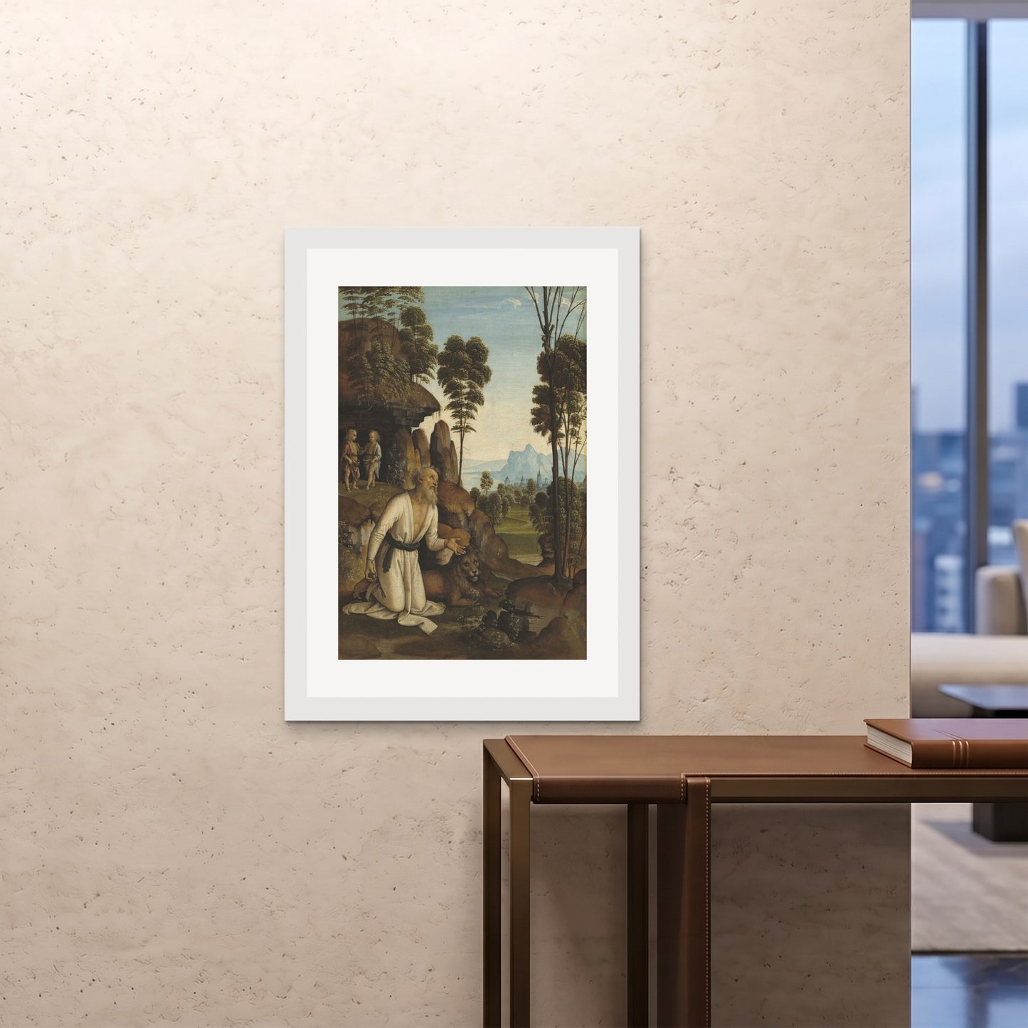 Orlonzo - FRAMED PRINT WHITE 28x4070x100cm ROOM