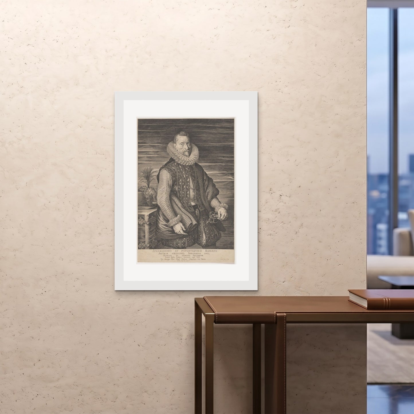 Orlonzo - FRAMED PRINT WHITE 28x4070x100cm ROOM