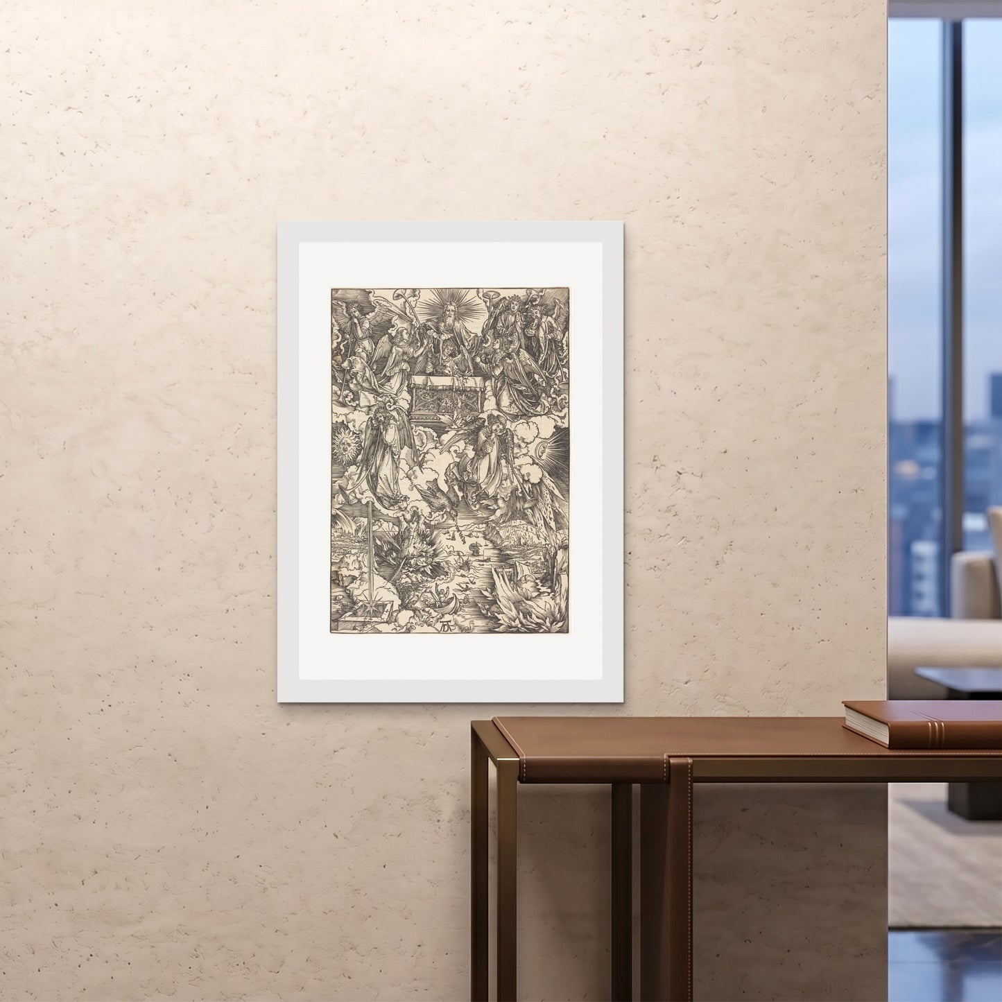 Orlonzo - FRAMED PRINT WHITE 28x4070x100cm ROOM
