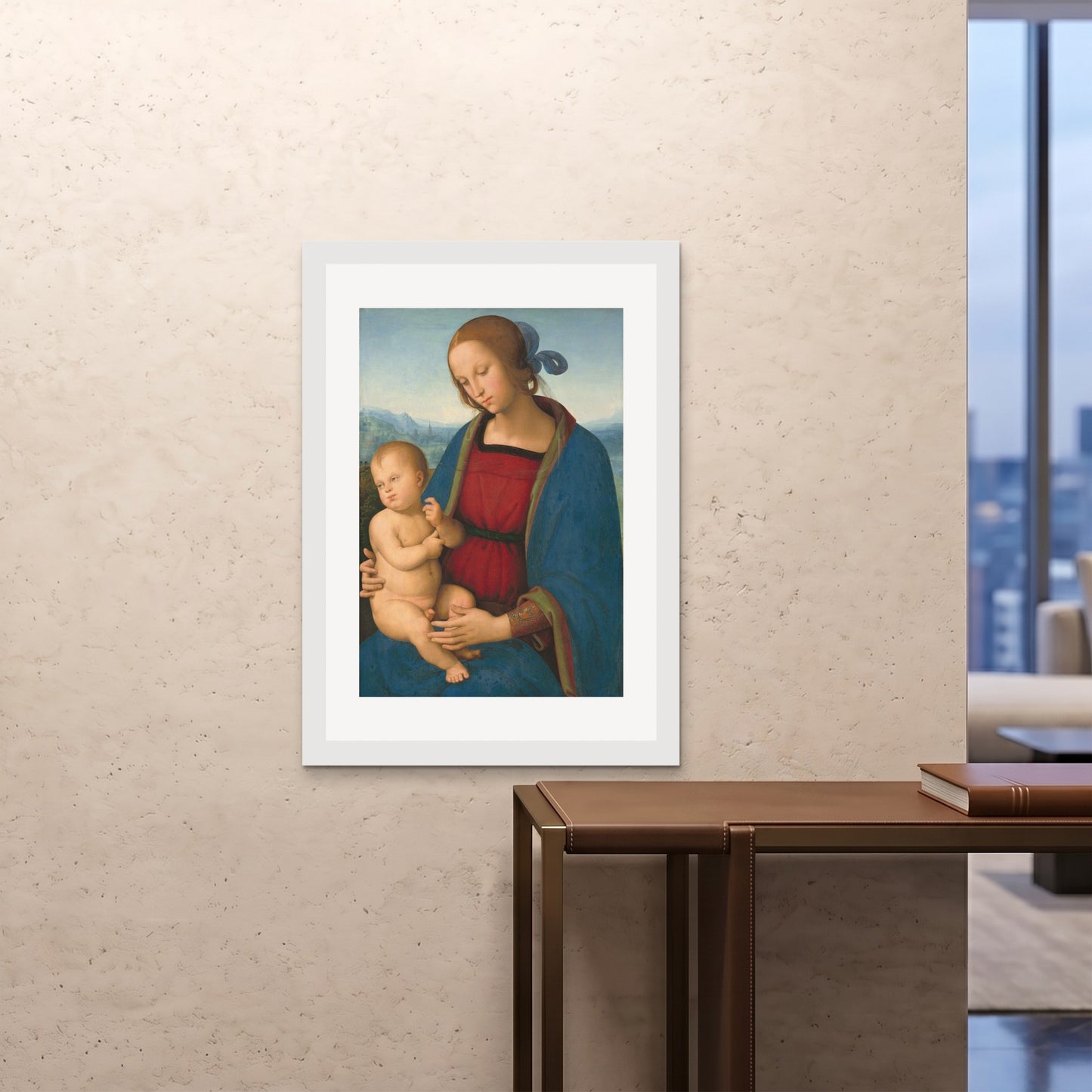 Orlonzo - FRAMED PRINT WHITE 28x4070x100cm ROOM
