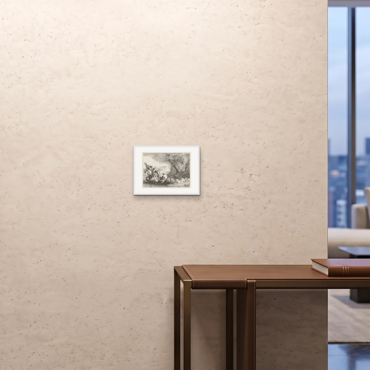 Orlonzo - FRAMED PRINT WHITE 3527cm1411 ROOM