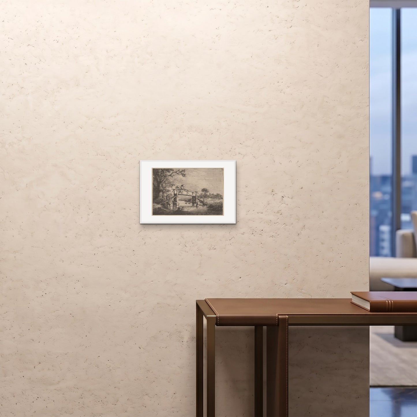 Orlonzo - FRAMED PRINT WHITE 4530cm1812 ROOM