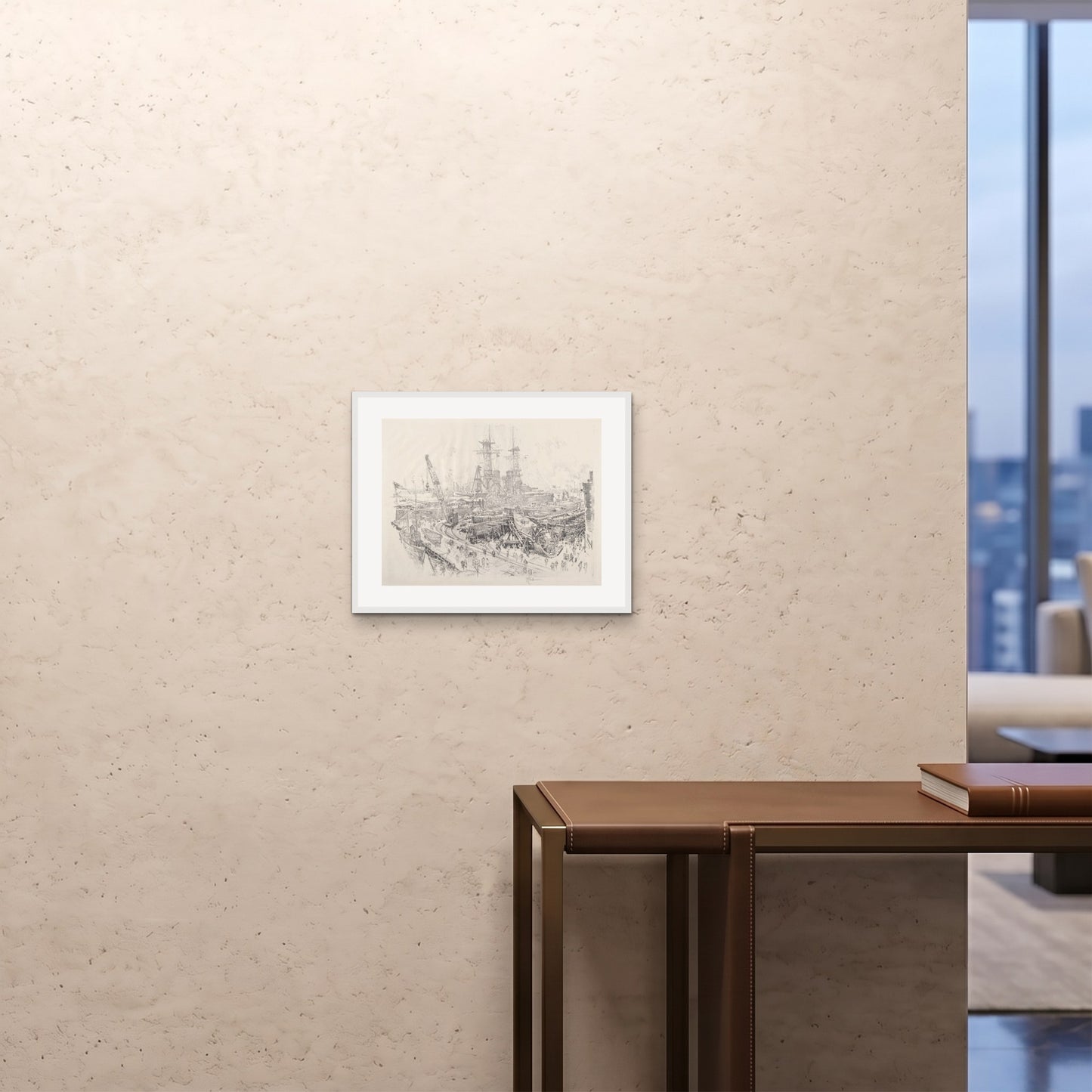 Orlonzo - FRAMED PRINT WHITE 5040cm2016 ROOM