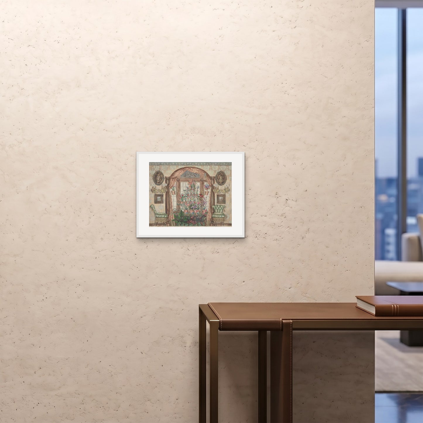 Orlonzo - FRAMED PRINT WHITE 5040cm2016 ROOM