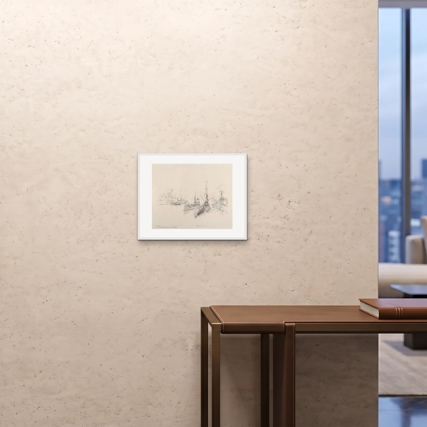 Orlonzo - FRAMED PRINT WHITE 5040cm2016 ROOM