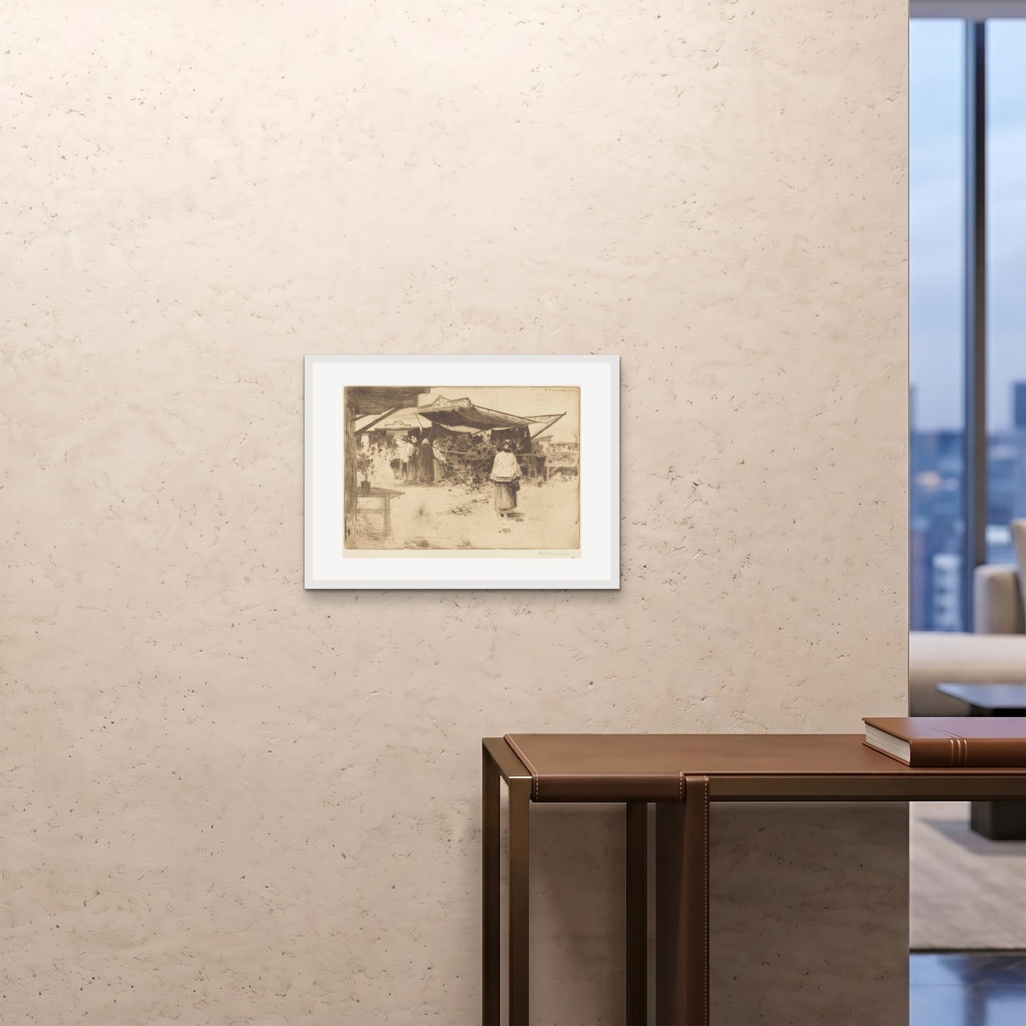 Orlonzo - FRAMED PRINT WHITE 6045cm2418 ROOM