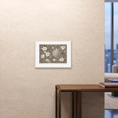 Orlonzo - FRAMED PRINT WHITE 6045cm2418 ROOM