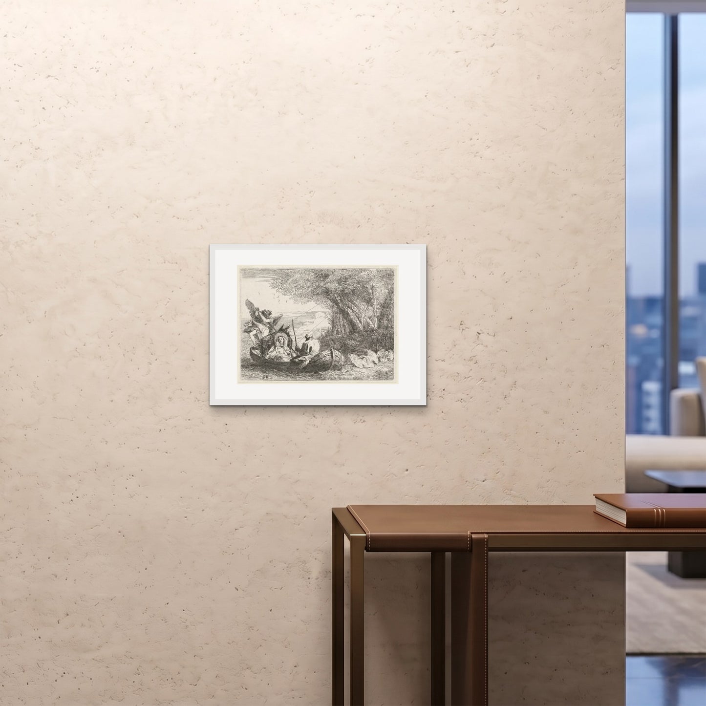 Orlonzo - FRAMED PRINT WHITE 6045cm2418 ROOM