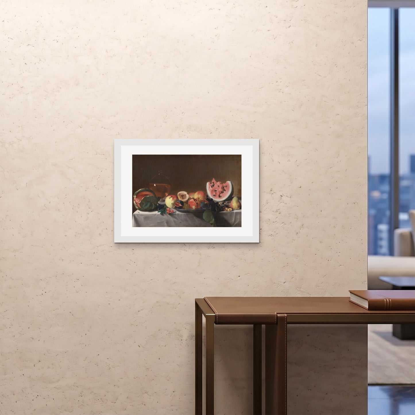 Orlonzo - FRAMED PRINT WHITE 7050cm2820 ROOM