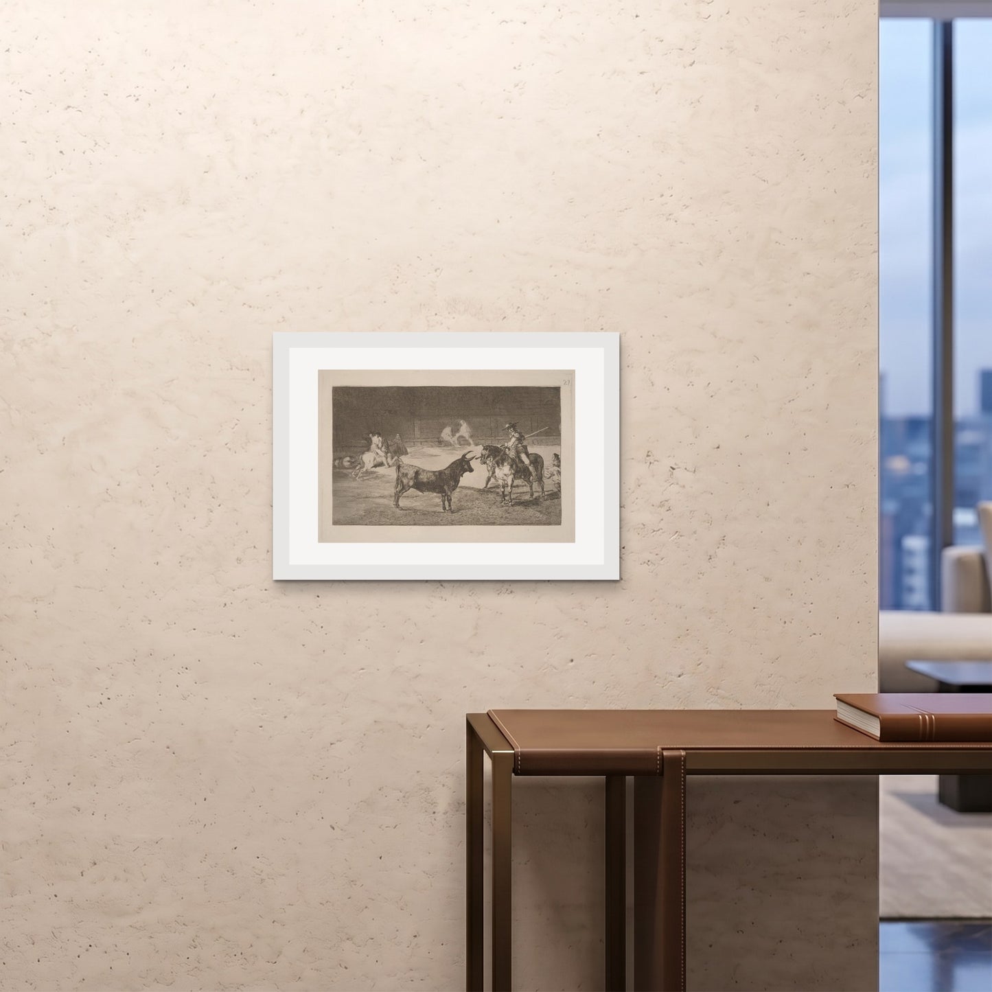 Orlonzo - FRAMED PRINT WHITE 7050cm2820 ROOM