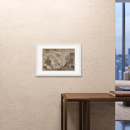 Orlonzo - FRAMED PRINT WHITE 7050cm2820 ROOM