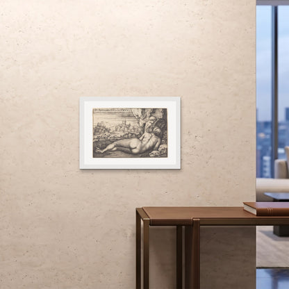 Orlonzo - FRAMED PRINT WHITE 7050cm2820 ROOM