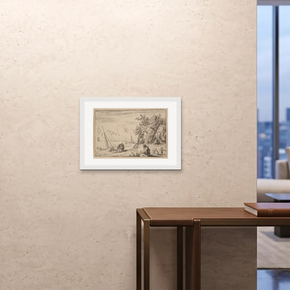 Orlonzo - FRAMED PRINT WHITE 7050cm2820 ROOM
