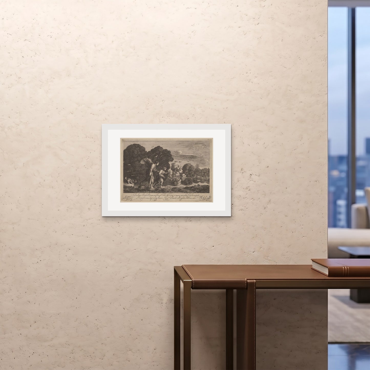 Orlonzo - FRAMED PRINT WHITE 7050cm2820 ROOM