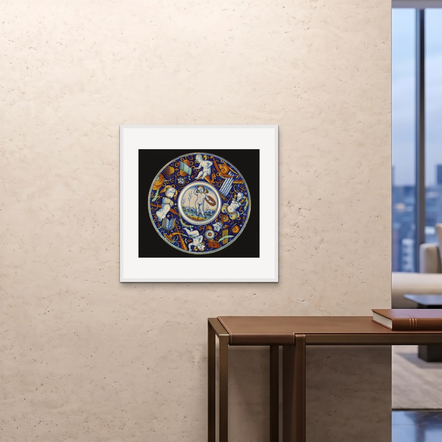 Orlonzo - FRAMED PRINT WHITE 7070cm2828 ROOM