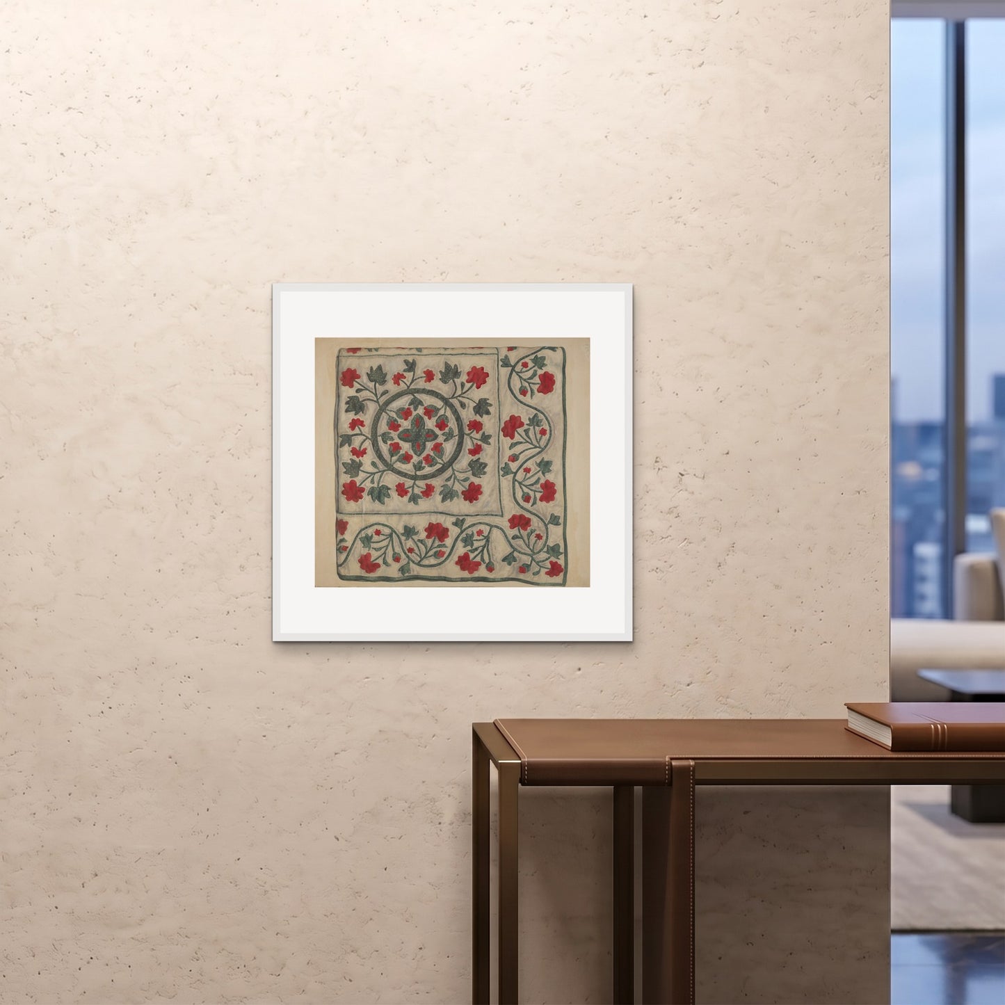 Orlonzo - FRAMED PRINT WHITE 7070cm2828 ROOM
