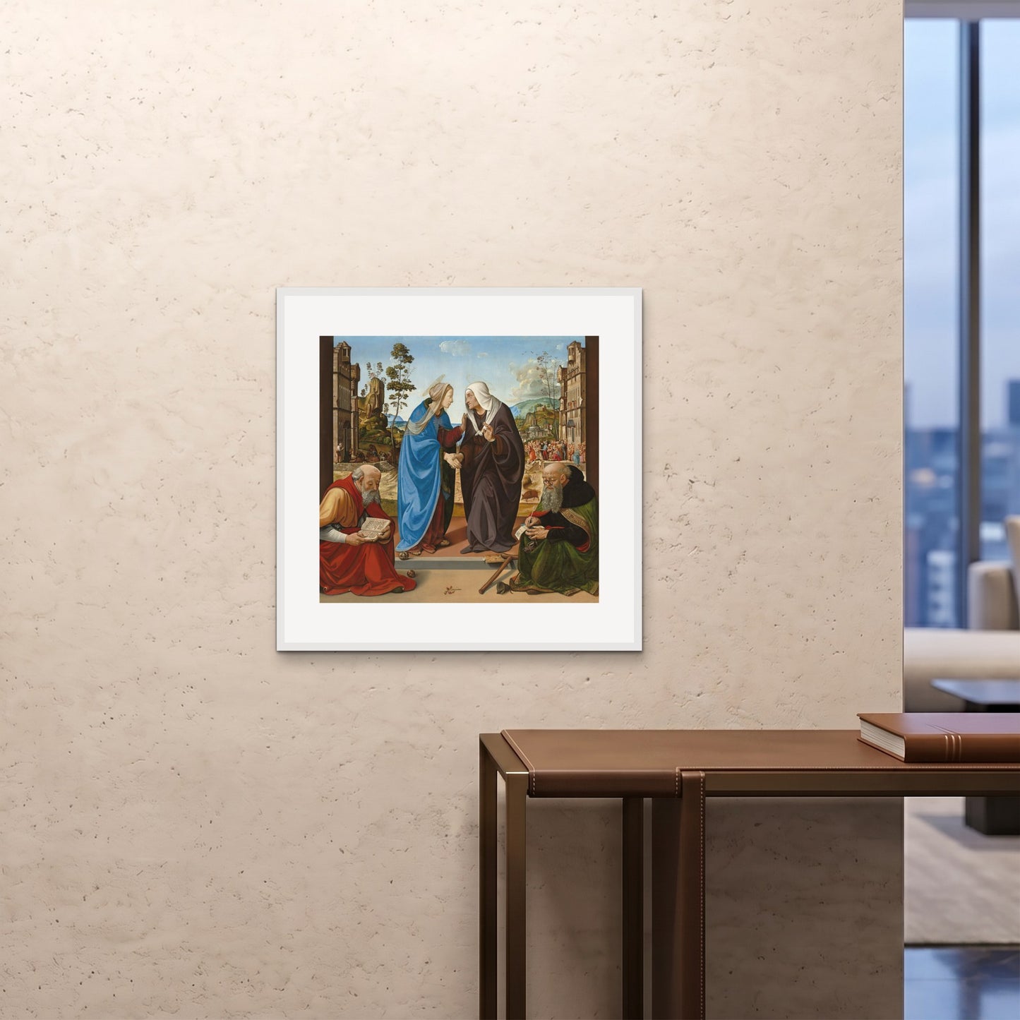Orlonzo - FRAMED PRINT WHITE 7070cm2828 ROOM