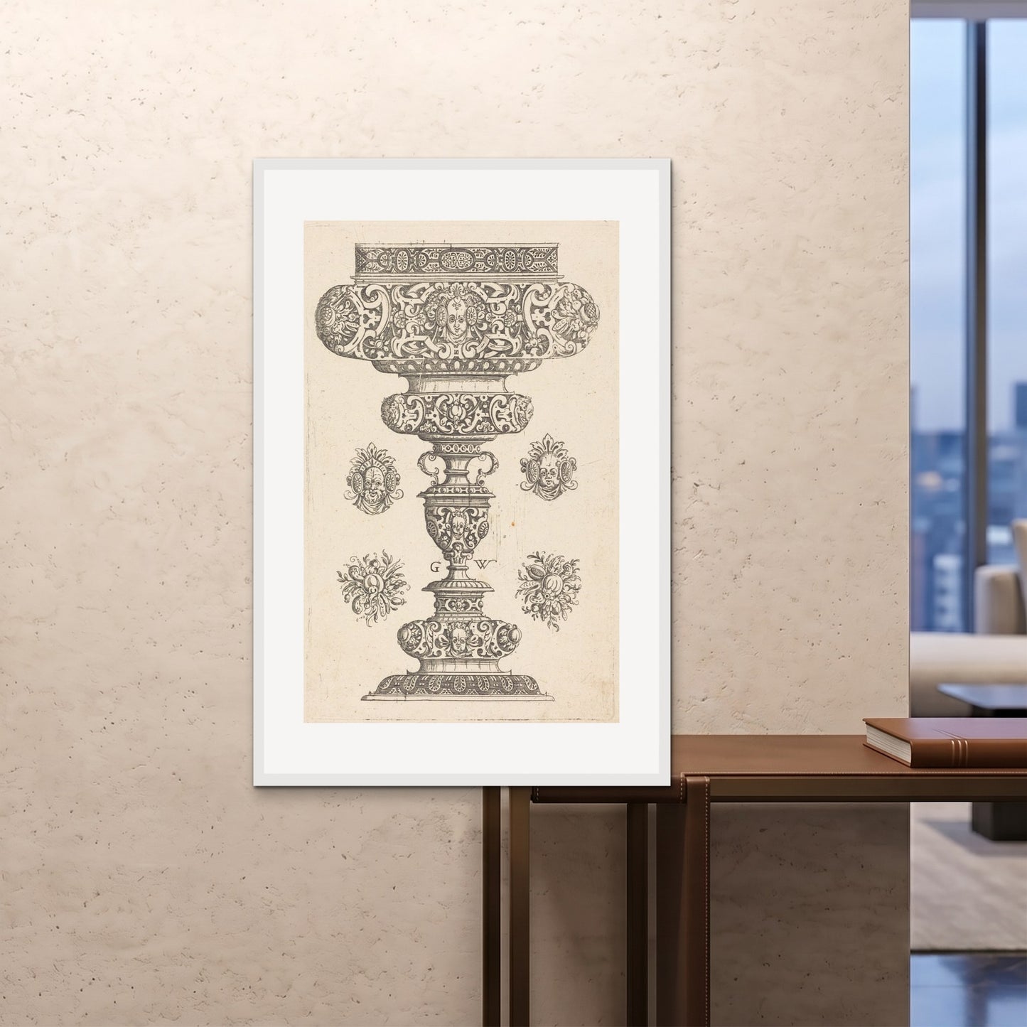 Orlonzo - FRAMED PRINT WHITE 80120cm3248 ROOM