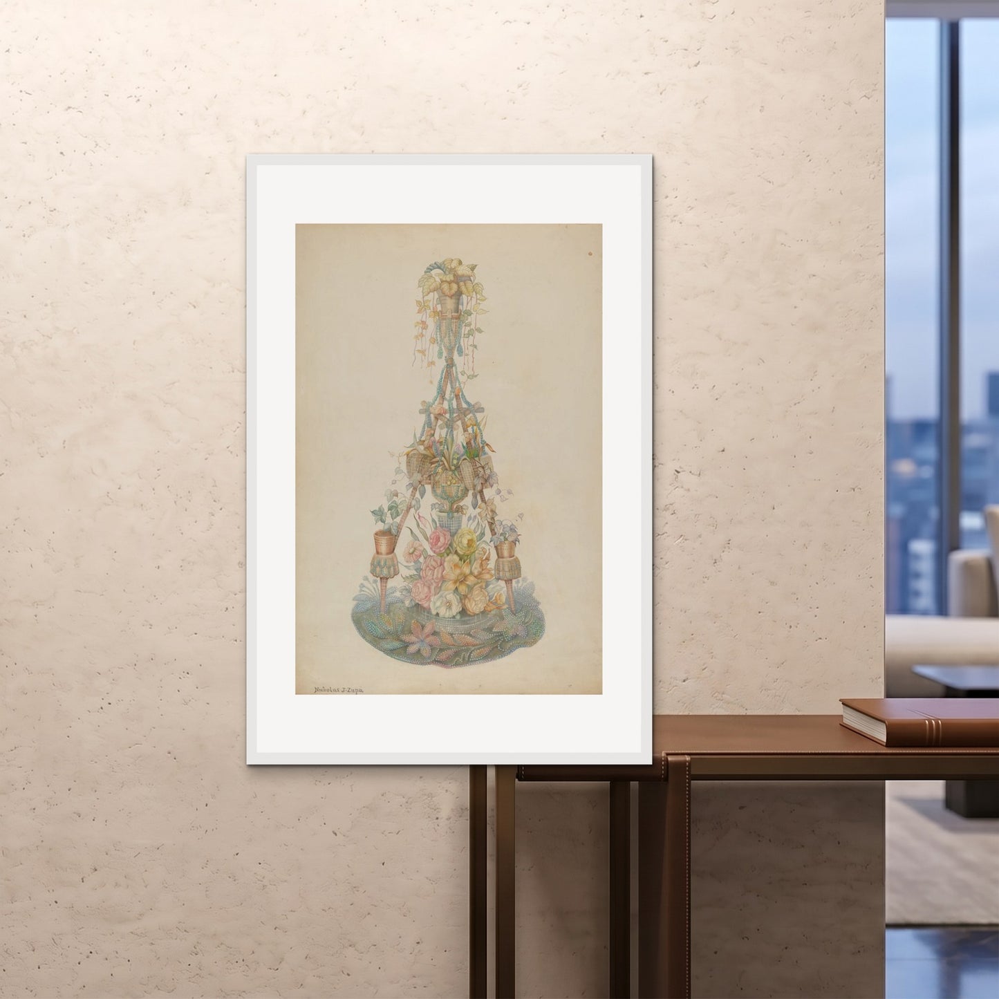 Orlonzo - FRAMED PRINT WHITE 80120cm3248 ROOM