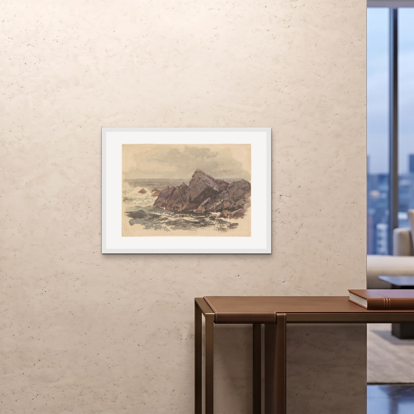 Orlonzo - FRAMED PRINT WHITE 8060cm3224 ROOM