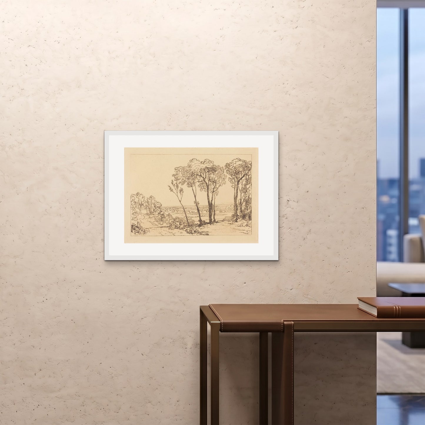 Orlonzo - FRAMED PRINT WHITE 8060cm3224 ROOM