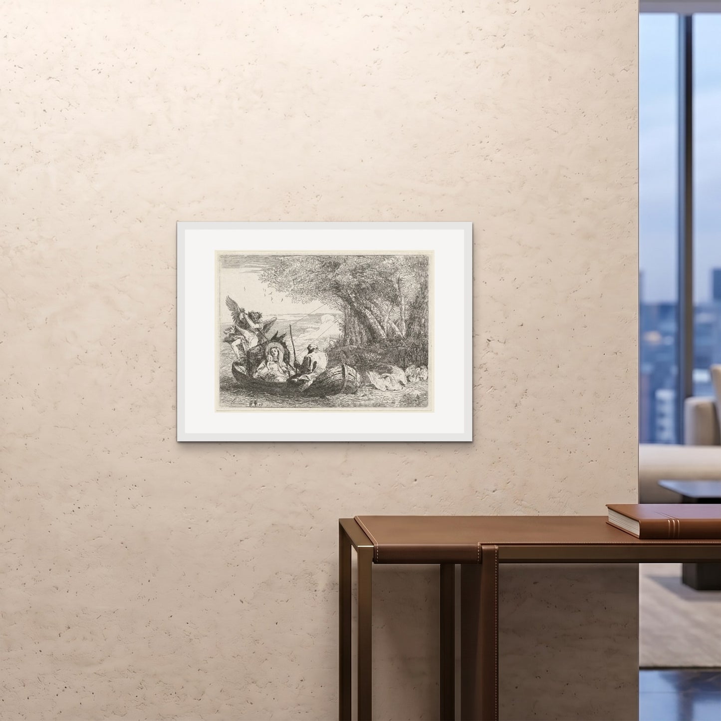 Orlonzo - FRAMED PRINT WHITE 8060cm3224 ROOM