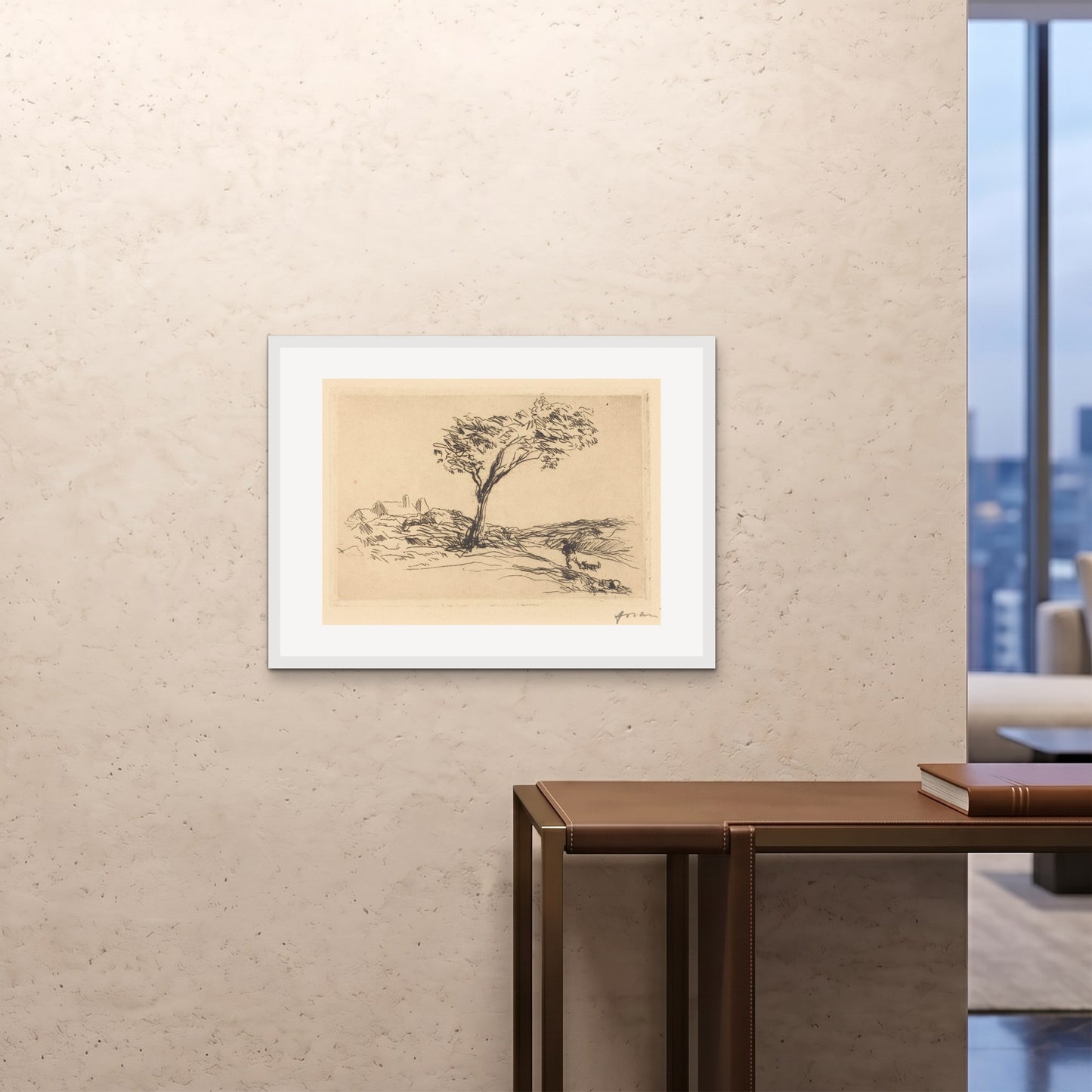 Orlonzo - FRAMED PRINT WHITE 8060cm3224 ROOM