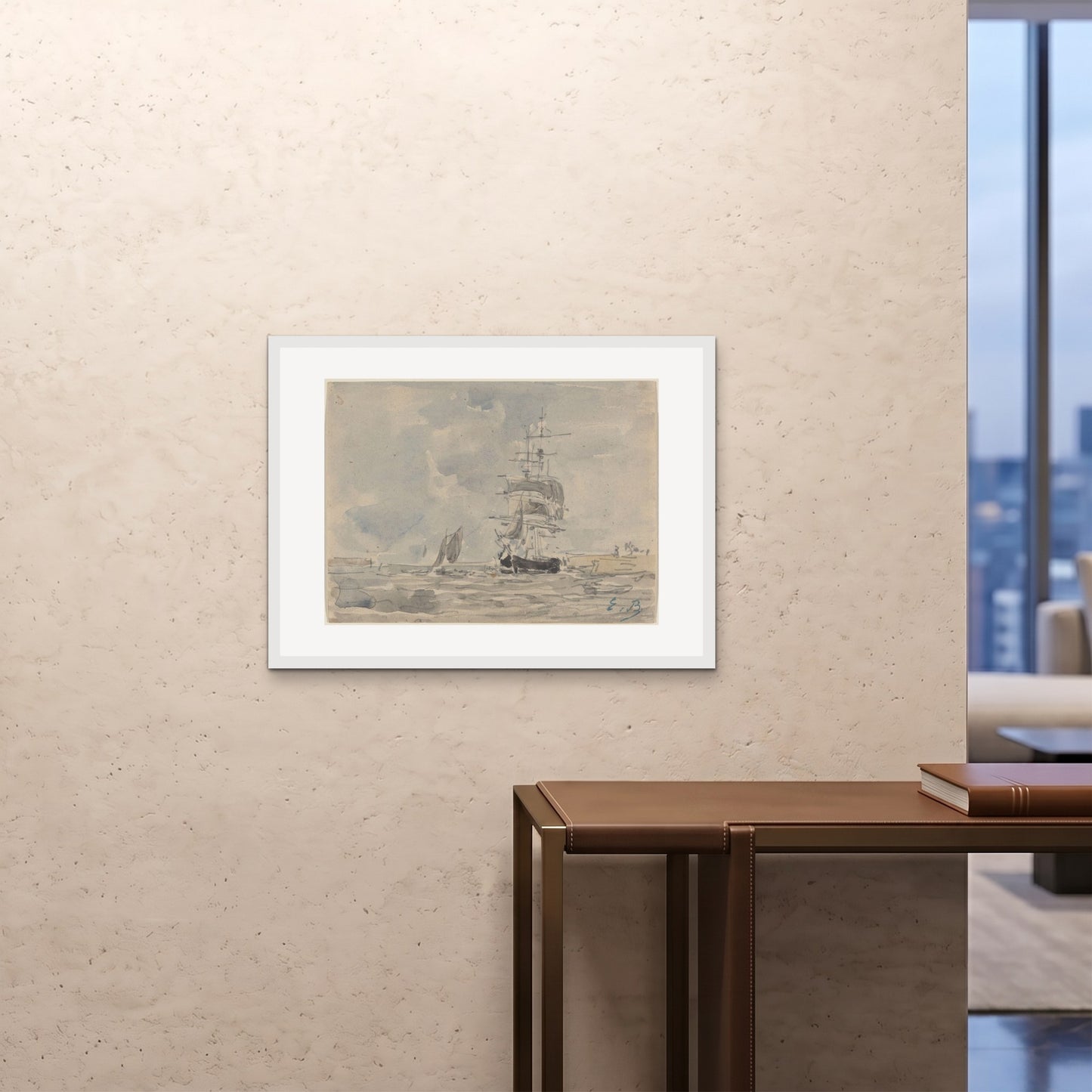 Orlonzo - FRAMED PRINT WHITE 8060cm3224 ROOM