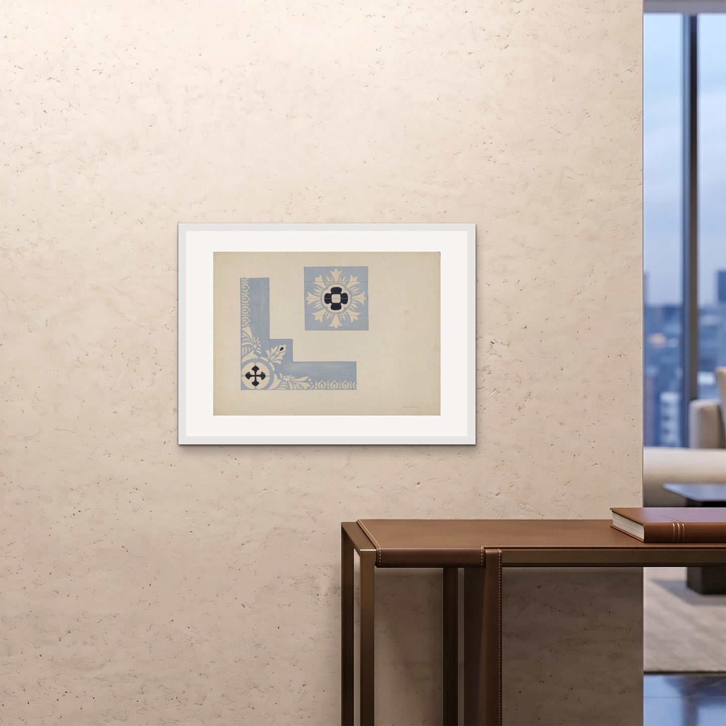 Orlonzo - FRAMED PRINT WHITE 8060cm3224 ROOM