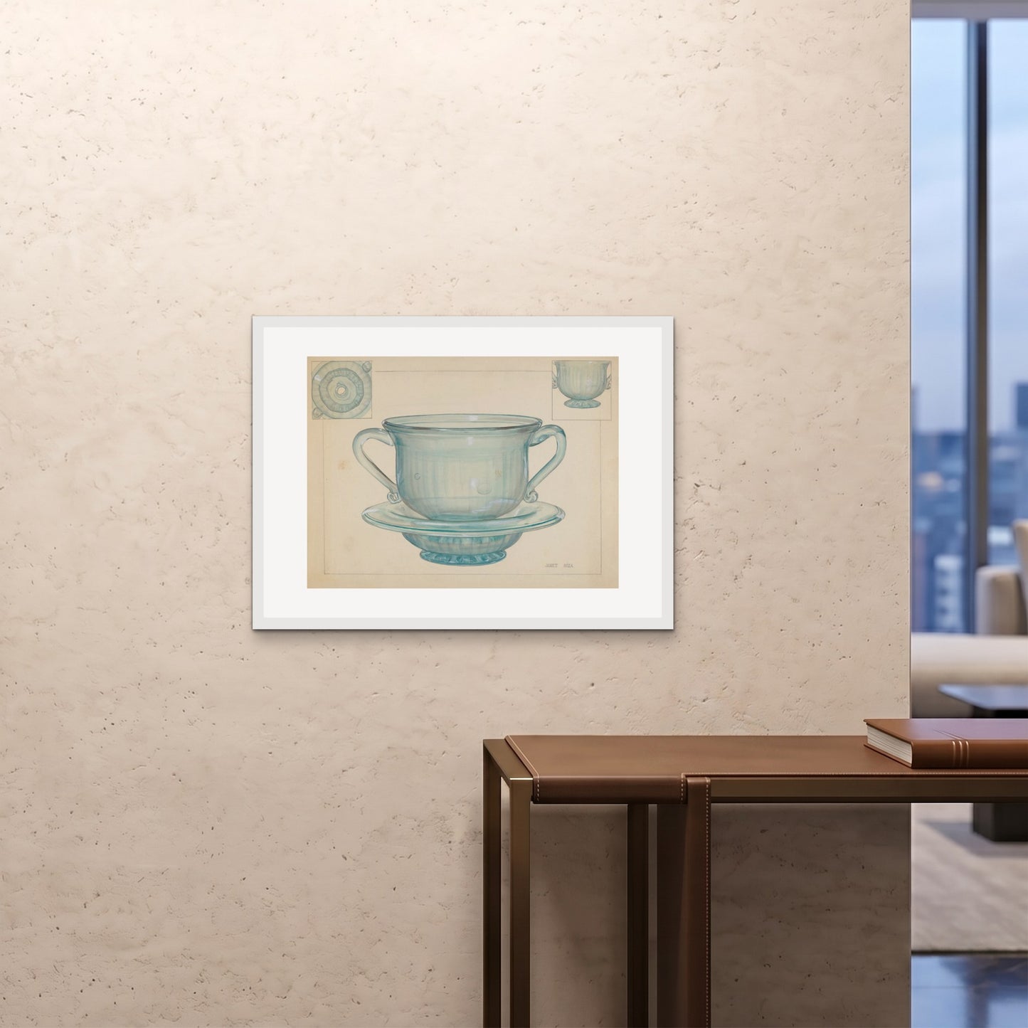 Orlonzo - FRAMED PRINT WHITE 8060cm3224 ROOM