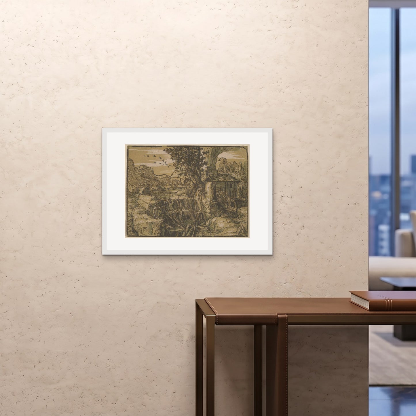 Orlonzo - FRAMED PRINT WHITE 8060cm3224 ROOM
