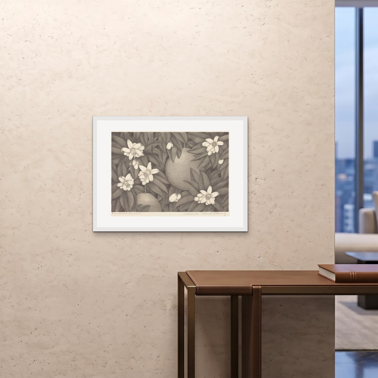 Orlonzo - FRAMED PRINT WHITE 8060cm3224 ROOM