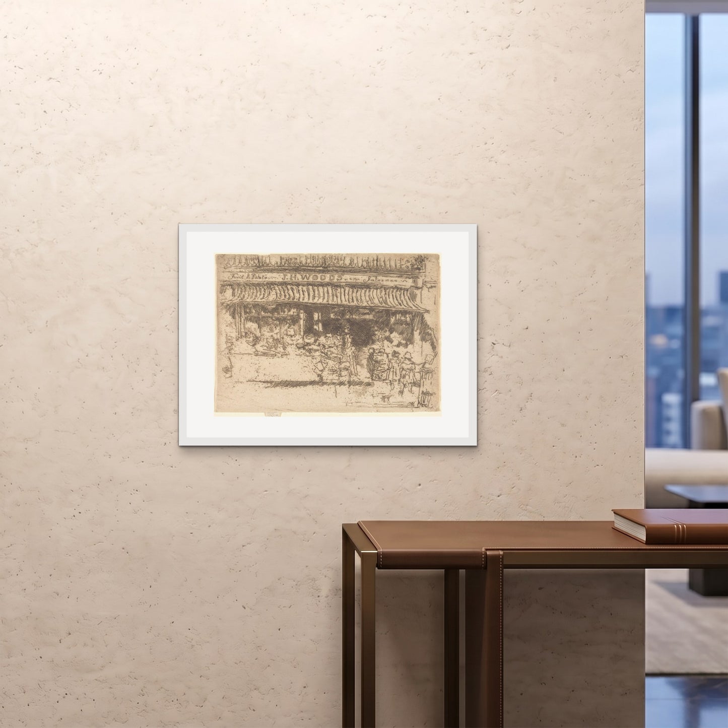 Orlonzo - FRAMED PRINT WHITE 8060cm3224 ROOM