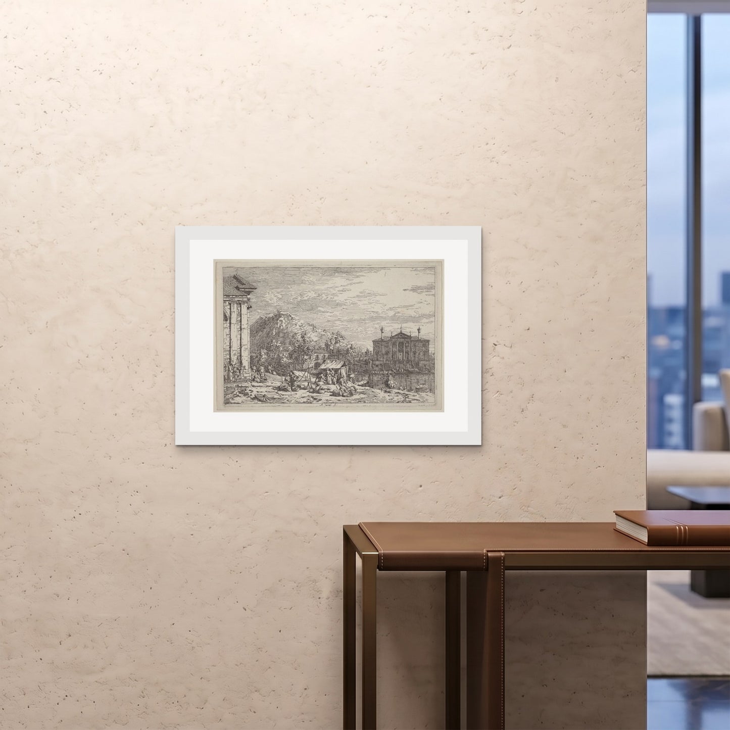 Orlonzo - FRAMED PRINT WHITE 841594cm3323 ROOM