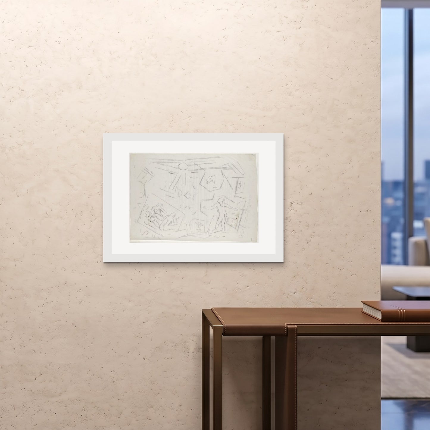 Orlonzo - FRAMED PRINT WHITE 841594cm3323 ROOM