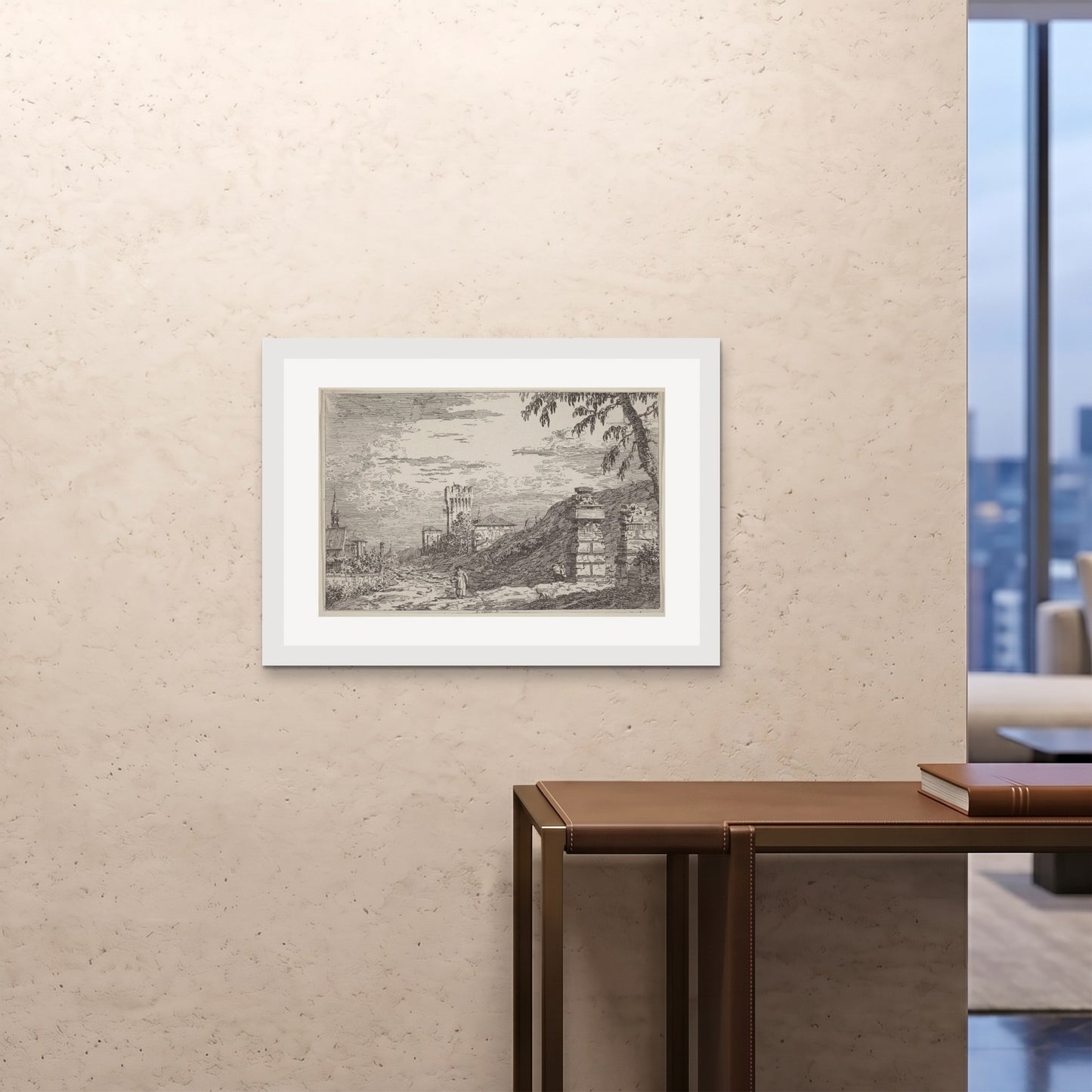 Orlonzo - FRAMED PRINT WHITE 841594cm3323 ROOM