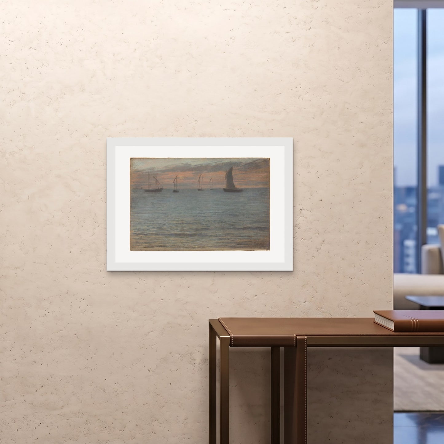 Orlonzo - FRAMED PRINT WHITE 841594cm3323 ROOM