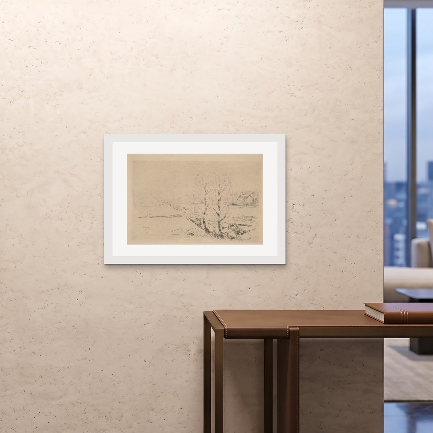 Orlonzo - FRAMED PRINT WHITE 841594cm3323 ROOM