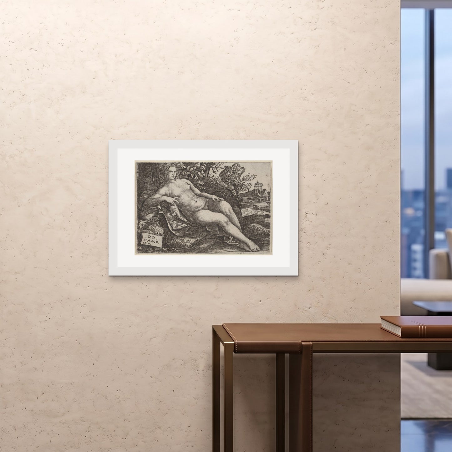 Orlonzo - FRAMED PRINT WHITE 841594cm3323 ROOM