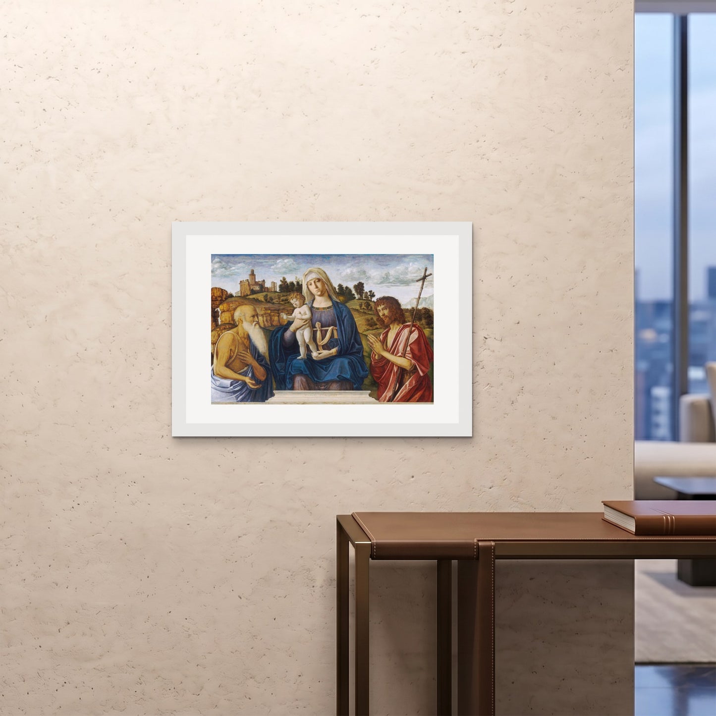 Orlonzo - FRAMED PRINT WHITE 841594cm3323 ROOM