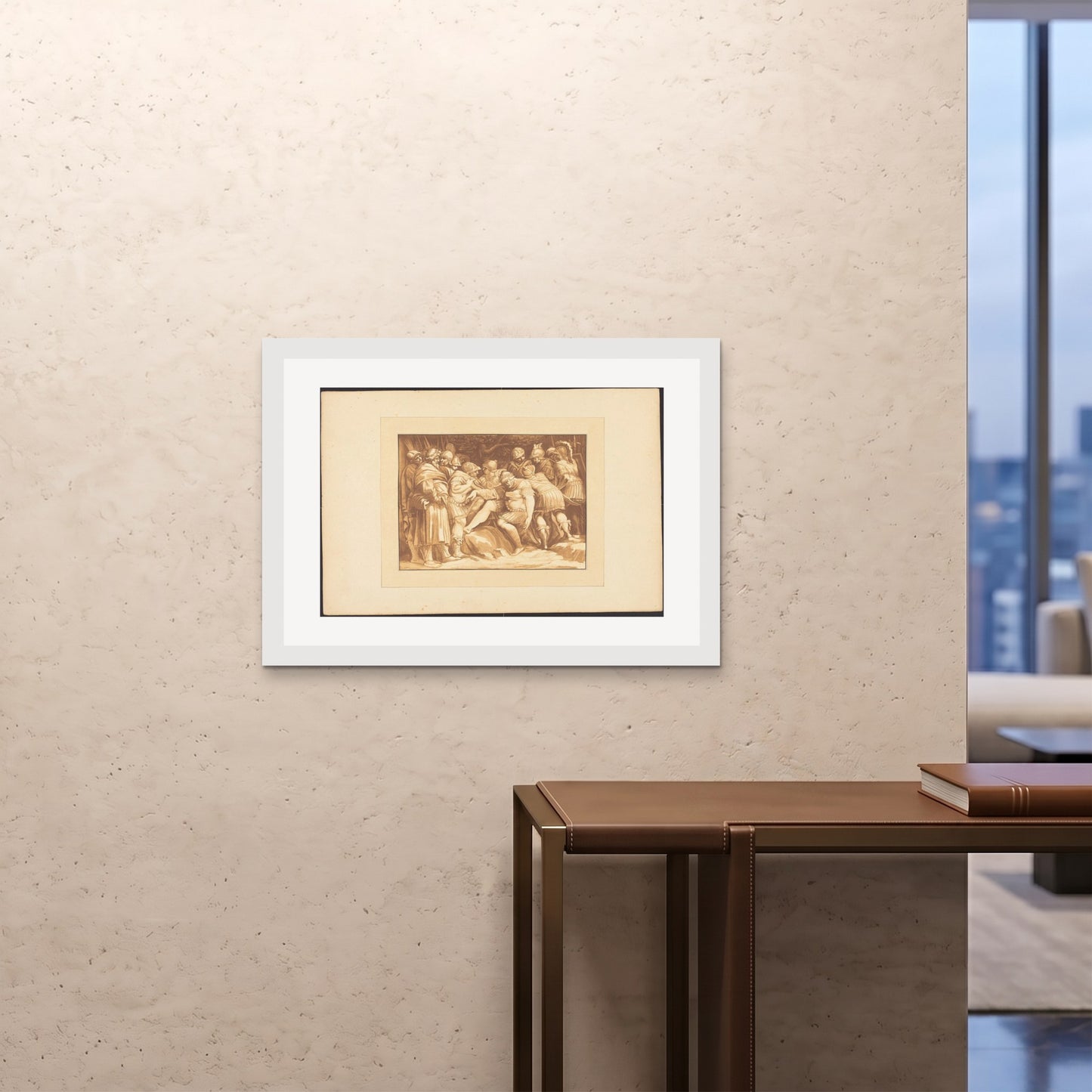 Orlonzo - FRAMED PRINT WHITE 841594cm3323 ROOM